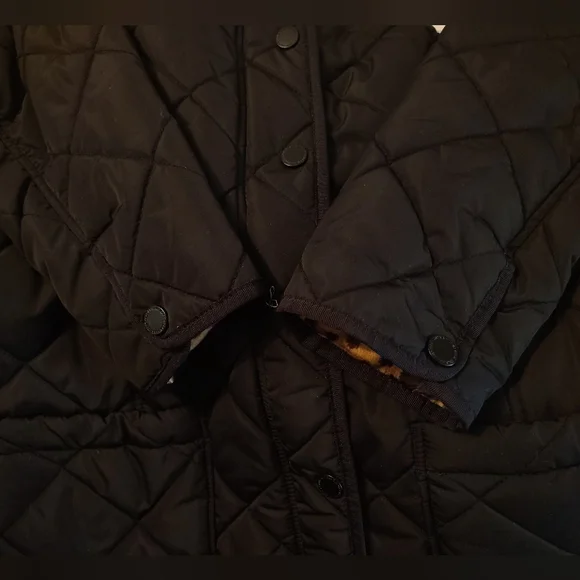 Isaac Mizrahi Puffer Jacket, Women Black Quilted, Leopard Lining, ZipUp, Pckts,M - Picture 11 of 16